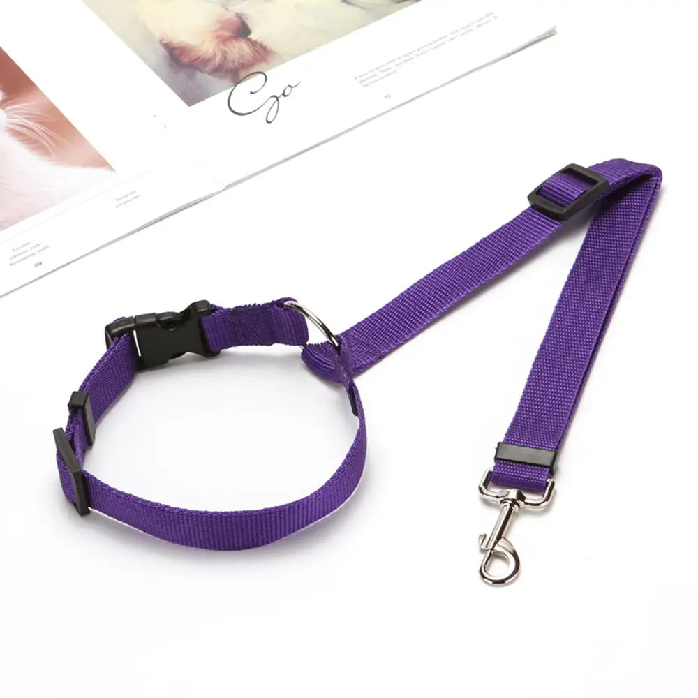 KFX-6305469 Adjustable Two-in-One Pet Safety Seat Belt Harness and Leash for Dogs and Cats