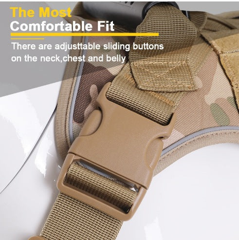 KFX-6307261 Reflective Breathable Chest Harness for Medium and Large Dogs - Anti-Breakaway Tactical Design