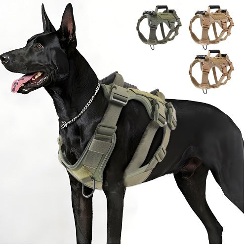 KFX-6307261 Reflective Breathable Chest Harness for Medium and Large Dogs - Anti-Breakaway Tactical Design