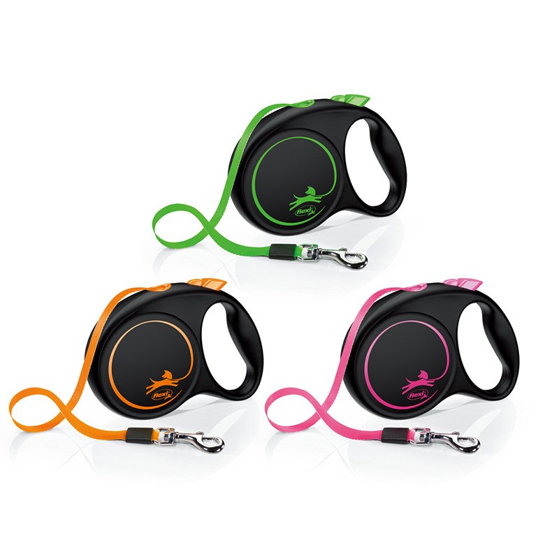 KFX-6307773 Flexi FUN Series 5m Fluorescent Green Traction Rope for Outdoor Pet Use