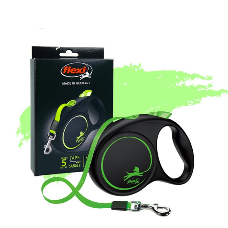 KFX-6307773 Flexi FUN Series 5m Fluorescent Green Traction Rope for Outdoor Pet Use