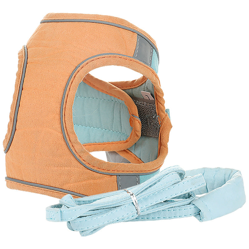 KFX-6309437 Reflective Comfort Traction Rope for Cats - Soft, Breathable, Night Safety with Adjustable Sizes