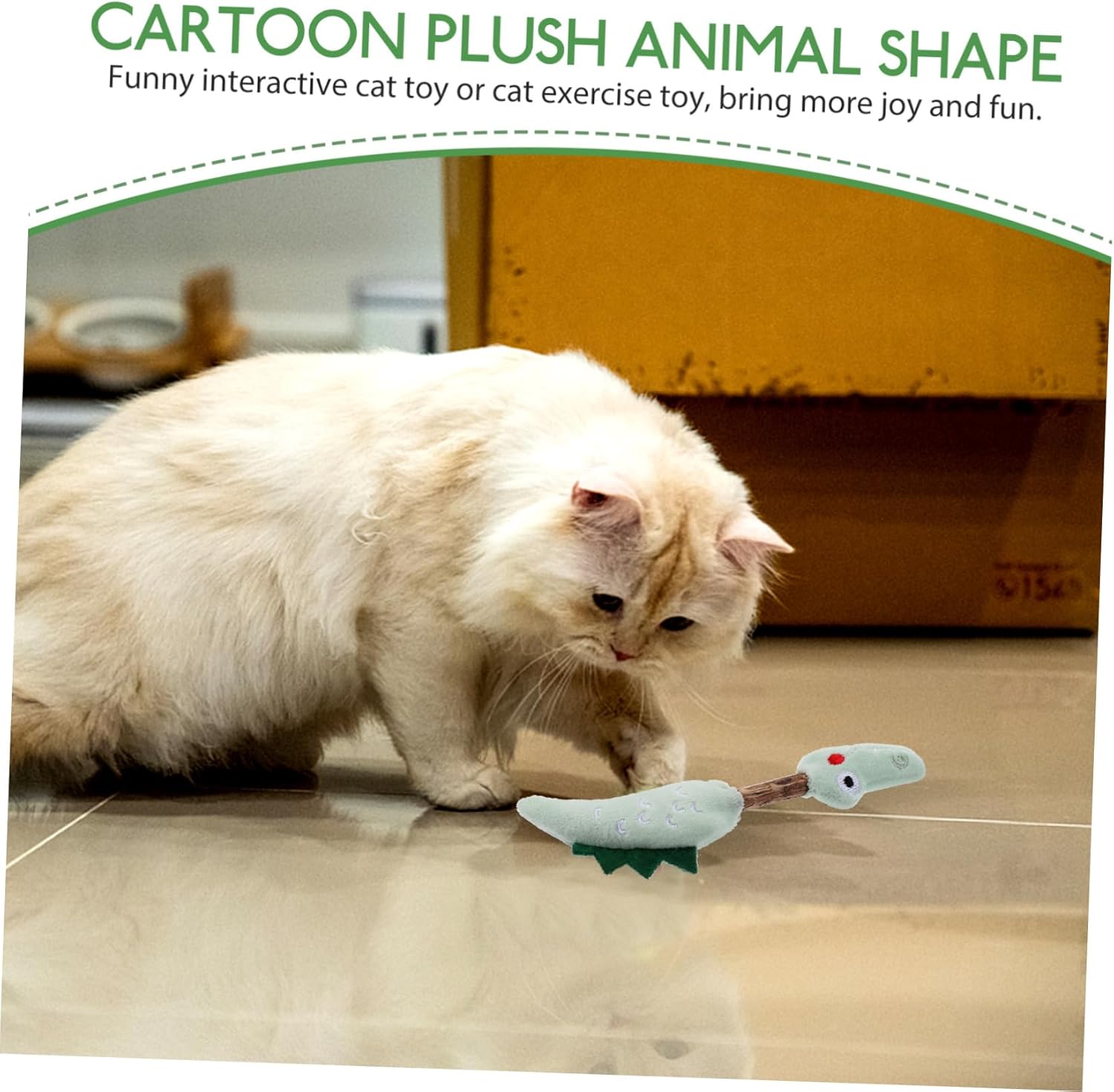KFX-6311229 Silvervine Chew Sticks for Cats - Interactive Teeth Cleaning Toy with Plush Design - Engaging Plaything for Kittens and Adult Cats