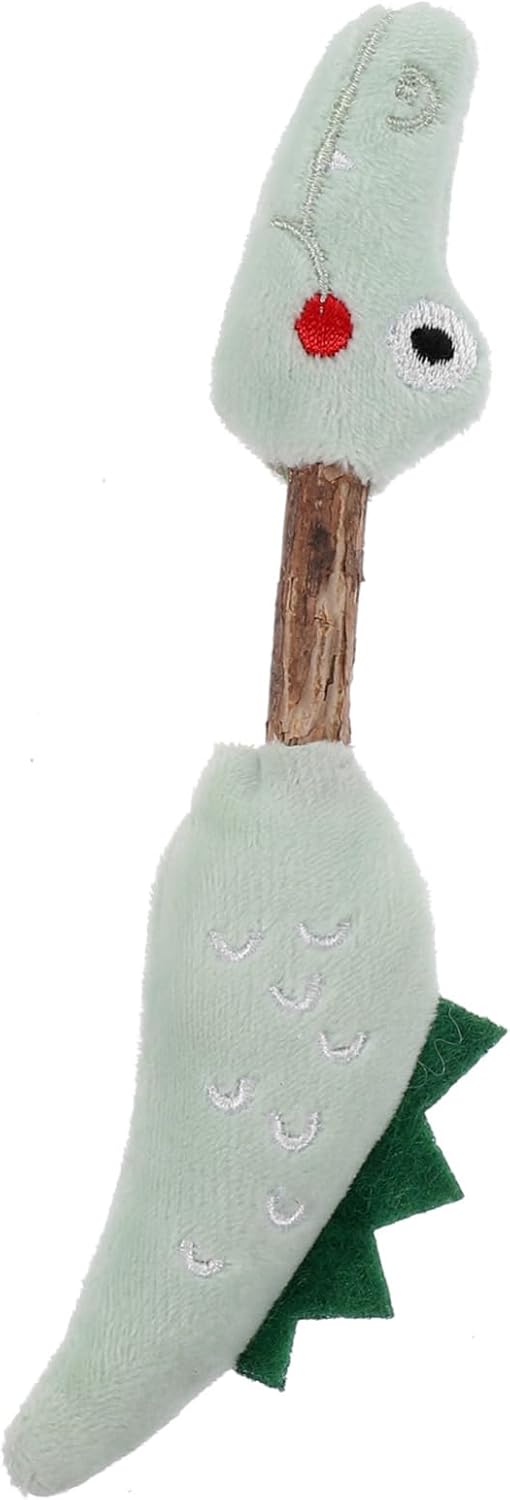 KFX-6311229 Silvervine Chew Sticks for Cats - Interactive Teeth Cleaning Toy with Plush Design - Engaging Plaything for Kittens and Adult Cats
