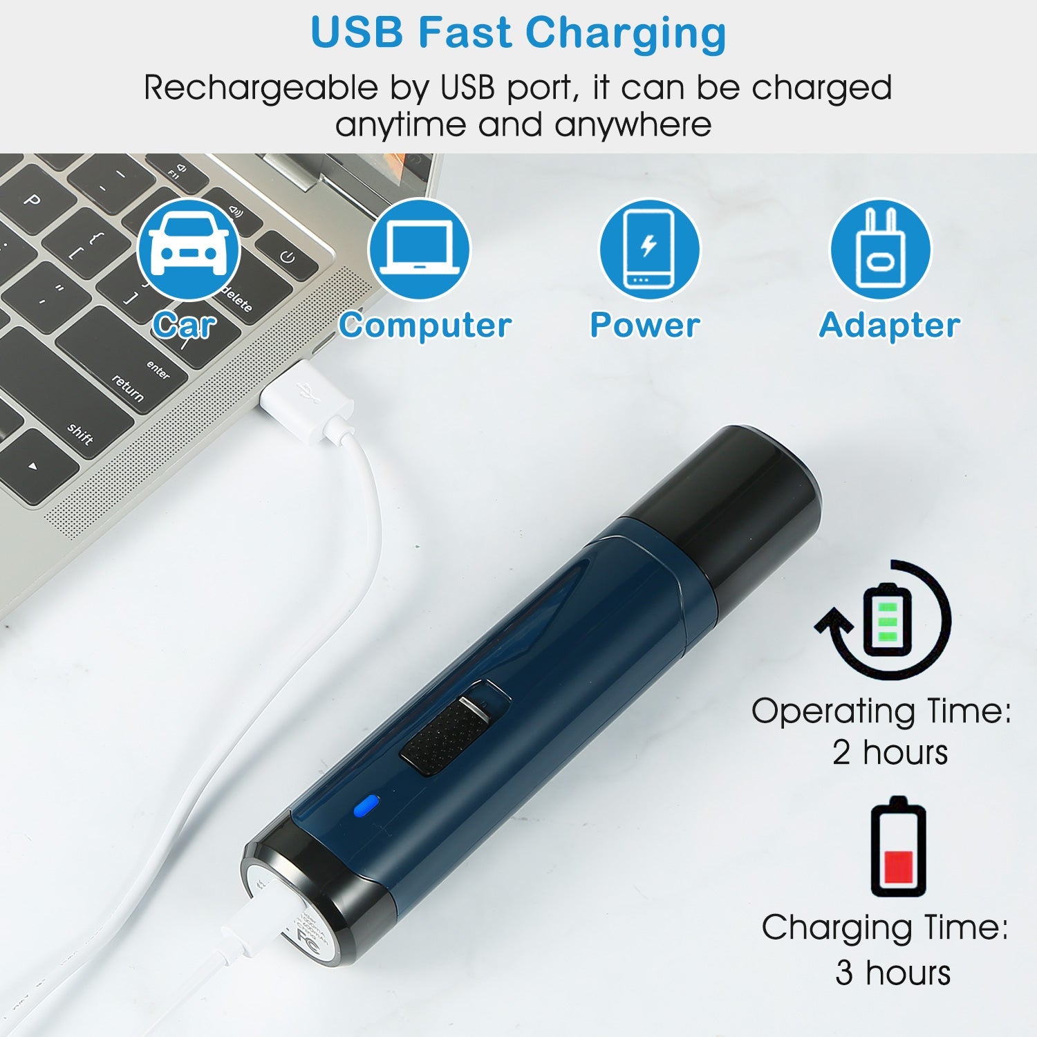 KFX-6311741 Rechargeable Dog & Cat Nail Grinder with 2 Speed Settings, Quiet Operation, and USB Charging