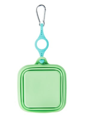 KFX-6313917 Silicone Folding Pet Bowl - Portable and Easy to Clean, Available in Yellow, Gray, and Green