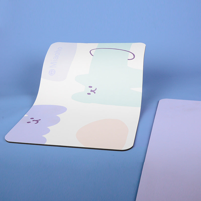 KFX-6315581 Rainbow Waterproof Placemat for Cats and Dogs - Non-Slip Design, Durable PU Surface