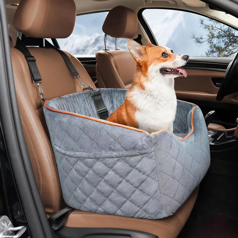 KFX-6315965 Pet Height Increasing Memory Foam Cushion for Dogs and Cats - Soft Cloth Sofa Nest, 48x25CM, Available in Gray and Black
