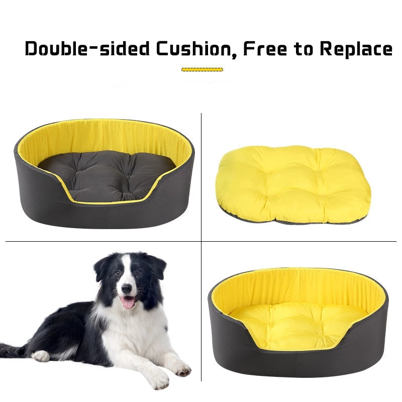 KFX-6317757 Sponge Pet Nest for Dogs and Cats - All Seasons Stereo Mat in Yellow/Black or Avocado Green