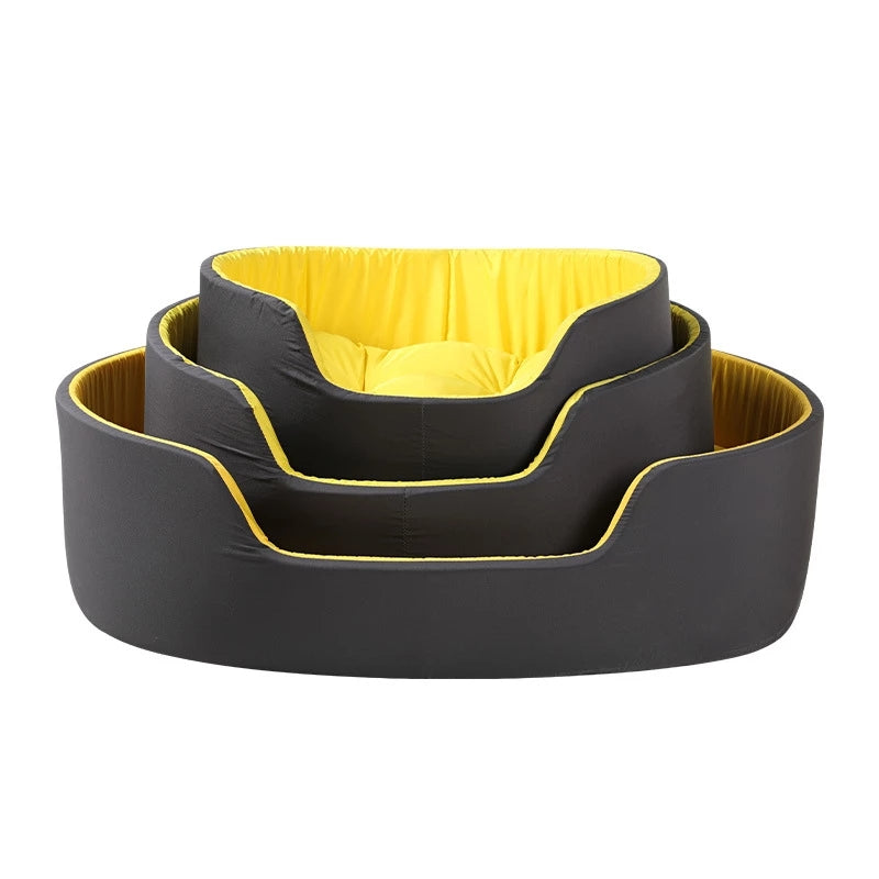 KFX-6317757 Sponge Pet Nest for Dogs and Cats - All Seasons Stereo Mat in Yellow/Black or Avocado Green
