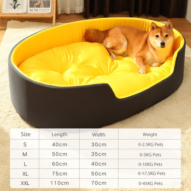 KFX-6317757 Sponge Pet Nest for Dogs and Cats - All Seasons Stereo Mat in Yellow/Black or Avocado Green