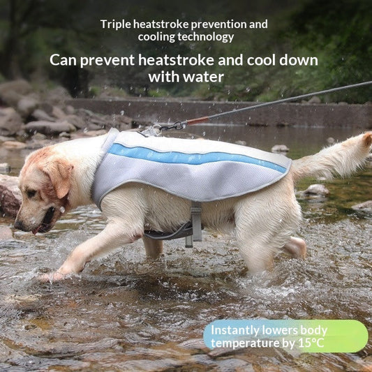 KFX-6318269 Cooling Vest for Dogs - Heatstroke Prevention Clothing in Orange, Blue, Green (3XL to 6XL)