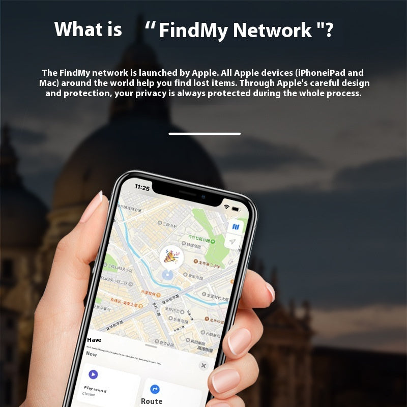 KFX-6319165 Pet Tracking Miniature Anti-Lost Locator Device, Black/White, for Apple Device Users, 210mAh Battery, Compact 30x11mm Size