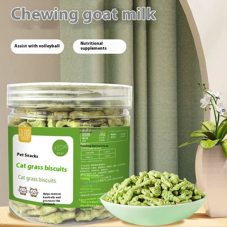 KFX-6319549 Cat Grass Snack Biscuits - Available in 300 or 830 Count Packs for Healthy Feline Treats