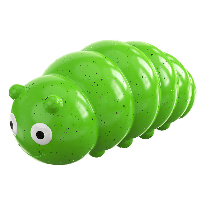 KFX-6320317 Sound Grinding Teething Ball for Dogs - Durable Plastic Chew Toy in Yellow and Insect Green