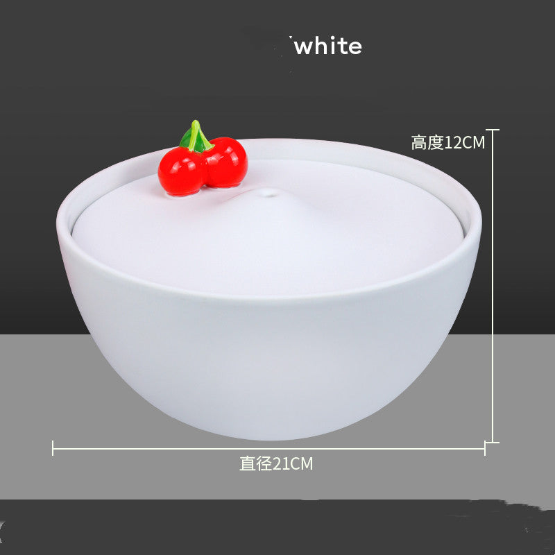 KFX-6325309 Ceramic Cat Drinking Fountain with Quiet Automatic Circulation and Anti-Dry Design