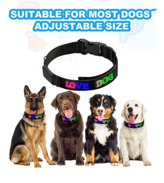 KFX-6327229 Rechargeable Anti-Lost Dog Collar with Adjustable Cotton Weaving Belt (50-65cm)