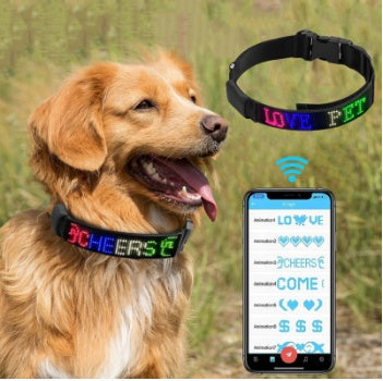 KFX-6327229 Rechargeable Anti-Lost Dog Collar with Adjustable Cotton Weaving Belt (50-65cm)