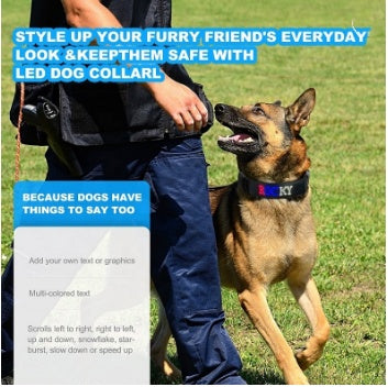 KFX-6327229 Rechargeable Anti-Lost Dog Collar with Adjustable Cotton Weaving Belt (50-65cm)