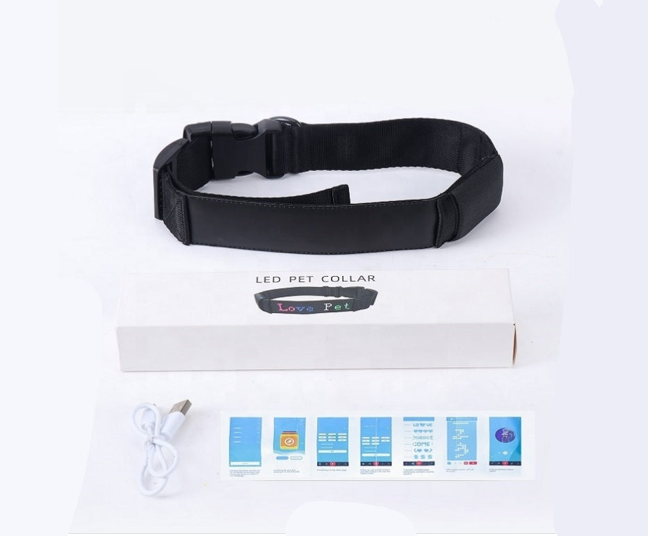 KFX-6327229 Rechargeable Anti-Lost Dog Collar with Adjustable Cotton Weaving Belt (50-65cm)