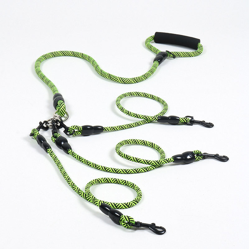 KFX-6329021 Multi-Head Wear-Resistant Dog Leash in Various Colors and Traction Options