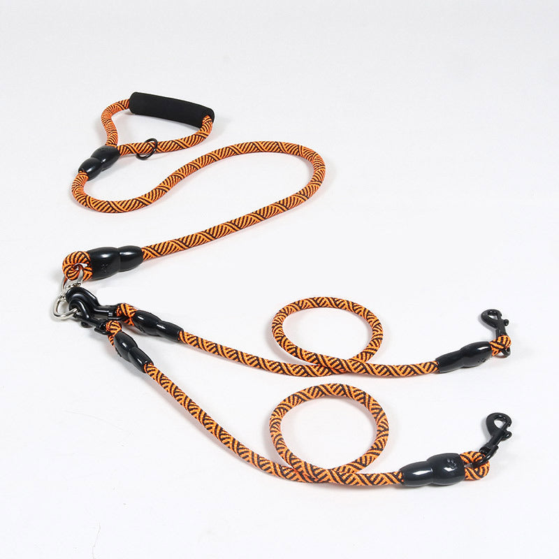 KFX-6329021 Multi-Head Wear-Resistant Dog Leash in Various Colors and Traction Options
