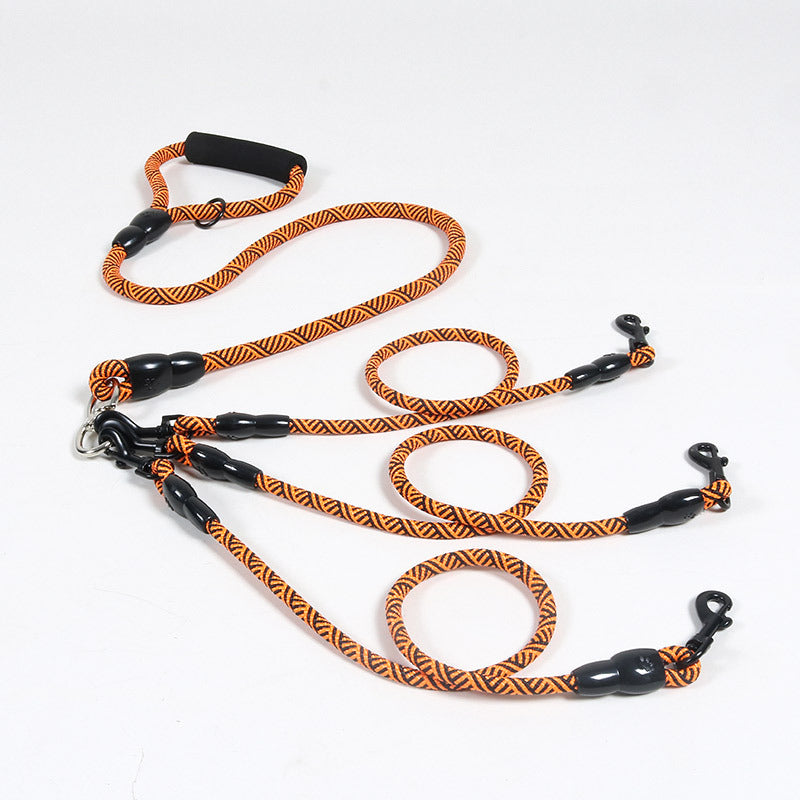 KFX-6329021 Multi-Head Wear-Resistant Dog Leash in Various Colors and Traction Options