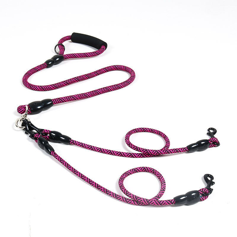 KFX-6329021 Multi-Head Wear-Resistant Dog Leash in Various Colors and Traction Options