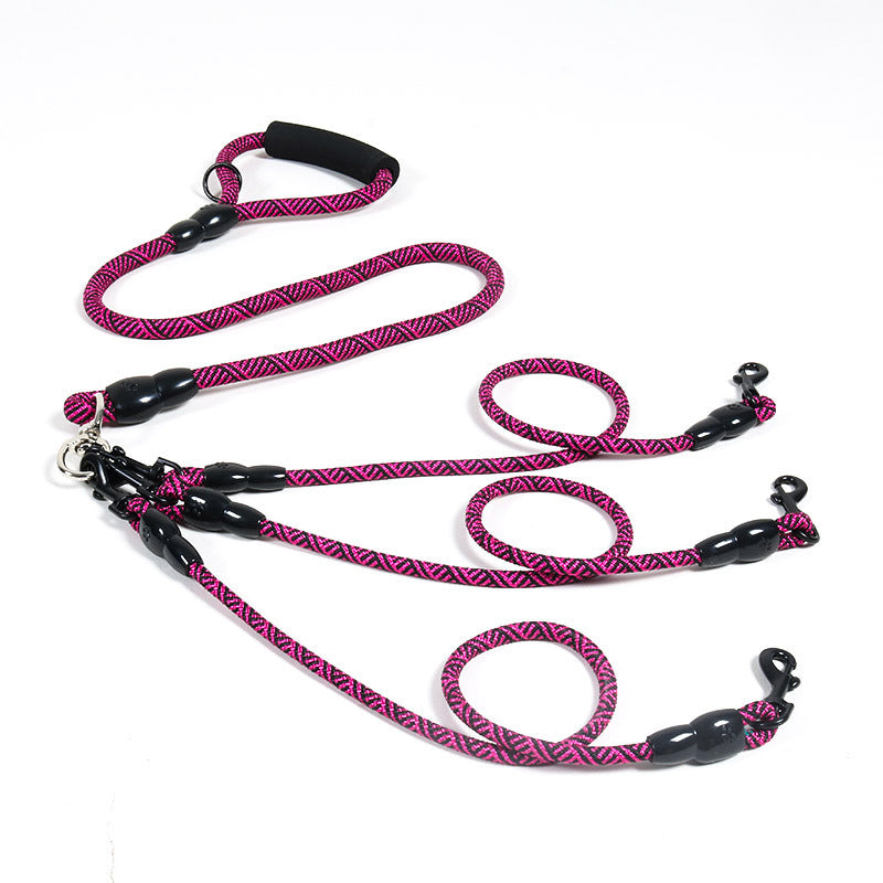 KFX-6329021 Multi-Head Wear-Resistant Dog Leash in Various Colors and Traction Options