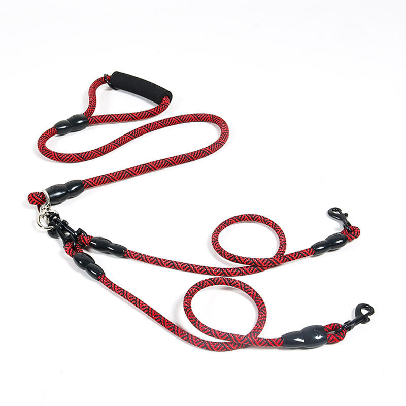 KFX-6329021 Multi-Head Wear-Resistant Dog Leash in Various Colors and Traction Options