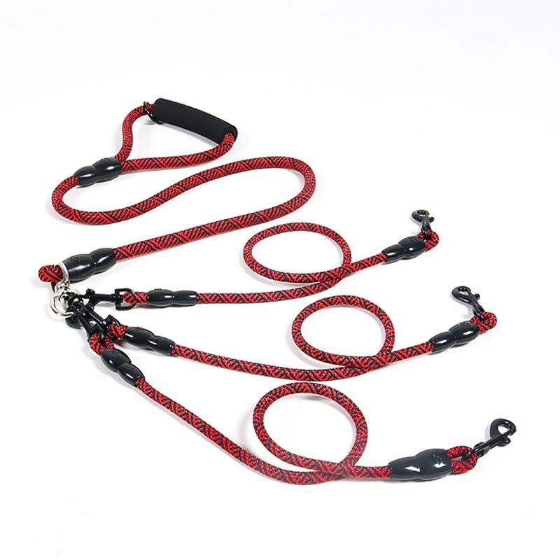 KFX-6329021 Multi-Head Wear-Resistant Dog Leash in Various Colors and Traction Options