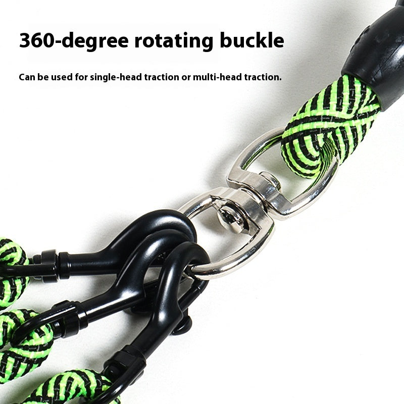 KFX-6329021 Multi-Head Wear-Resistant Dog Leash in Various Colors and Traction Options