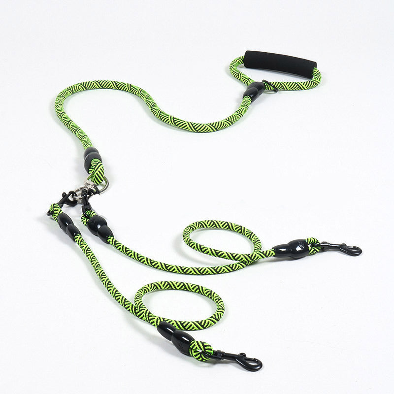KFX-6329021 Multi-Head Wear-Resistant Dog Leash in Various Colors and Traction Options