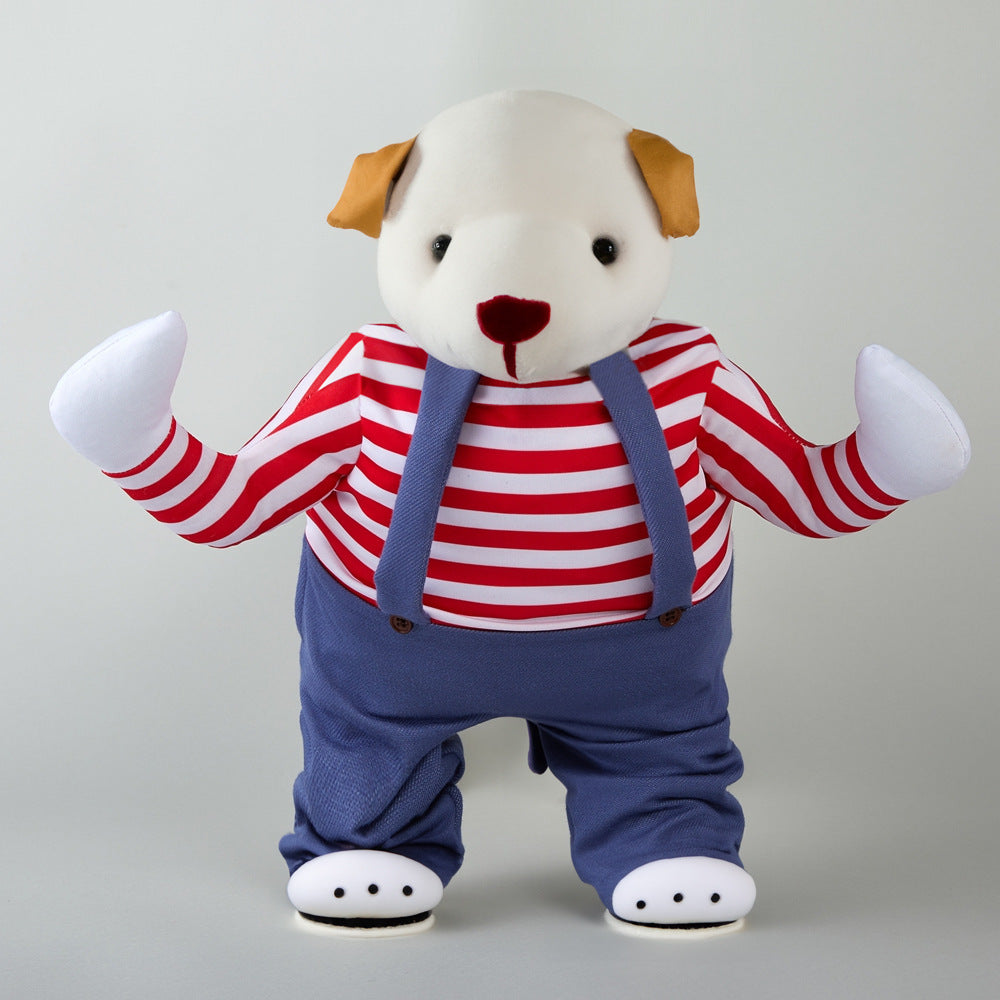 KFX-6331581 Creative Striped Dog Jumpsuit for Halloween - Pet Clothing in S, M, L Sizes