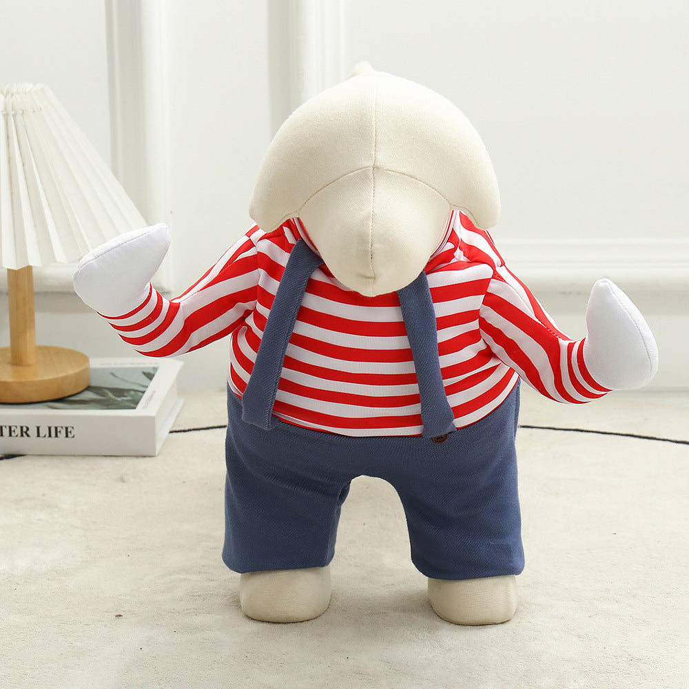 KFX-6331581 Creative Striped Dog Jumpsuit for Halloween - Pet Clothing in S, M, L Sizes