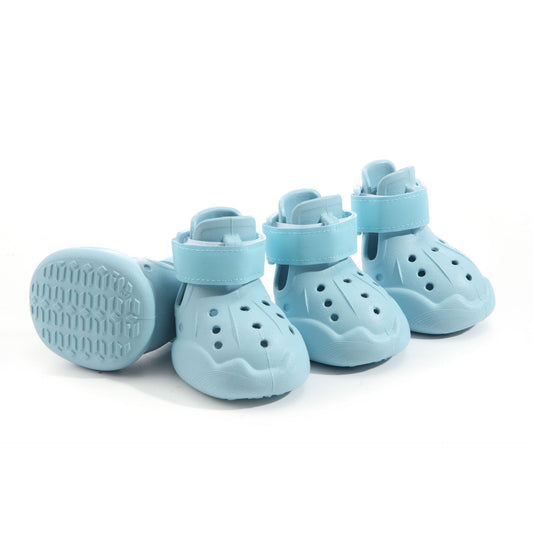 KFX-6331837 Large Dog Breathable Sandals - Casual Non-Slip EVA Shoes in Black, Purple, Light Blue, Cream White