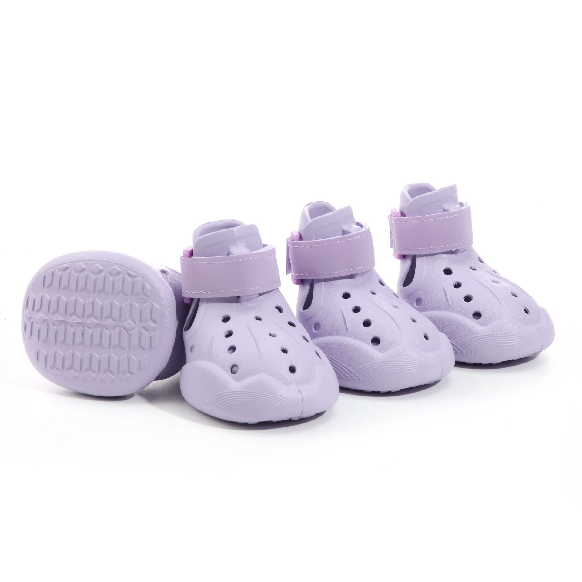 KFX-6331837 Large Dog Breathable Sandals - Casual Non-Slip EVA Shoes in Black, Purple, Light Blue, Cream White