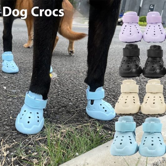 KFX-6331837 Large Dog Breathable Sandals - Casual Non-Slip EVA Shoes in Black, Purple, Light Blue, Cream White