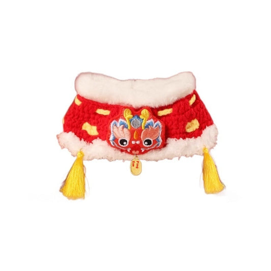 KFX-6332605 New Year Pet Scarf Collar – Festive Styles for Cats in Winter