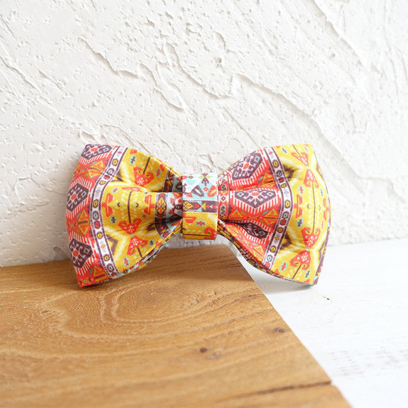 KFX-6332989 Stylish Adjustable Dog Bow Tie Collar - Polyester - Multiple Sizes Available