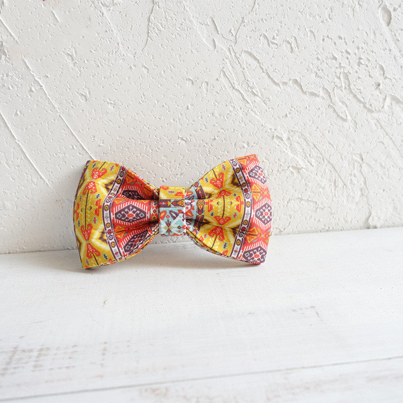 KFX-6332989 Stylish Adjustable Dog Bow Tie Collar - Polyester - Multiple Sizes Available