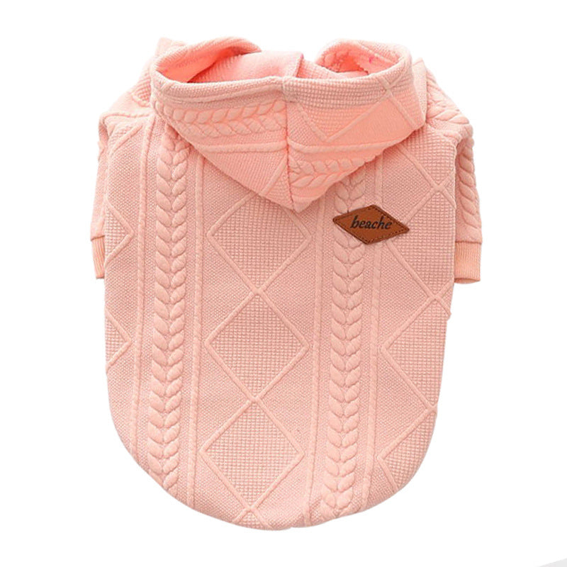 KFX-6335549 Cozy Two-Legged Sweater for Dogs - Available in Pink and Wine Red