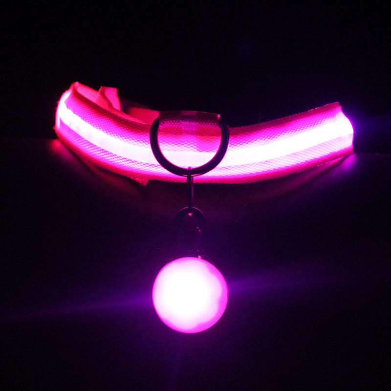KFX-6336957 Luminous Dog Collar with Three Flashing Modes - Available in Multiple Colors and Sizes