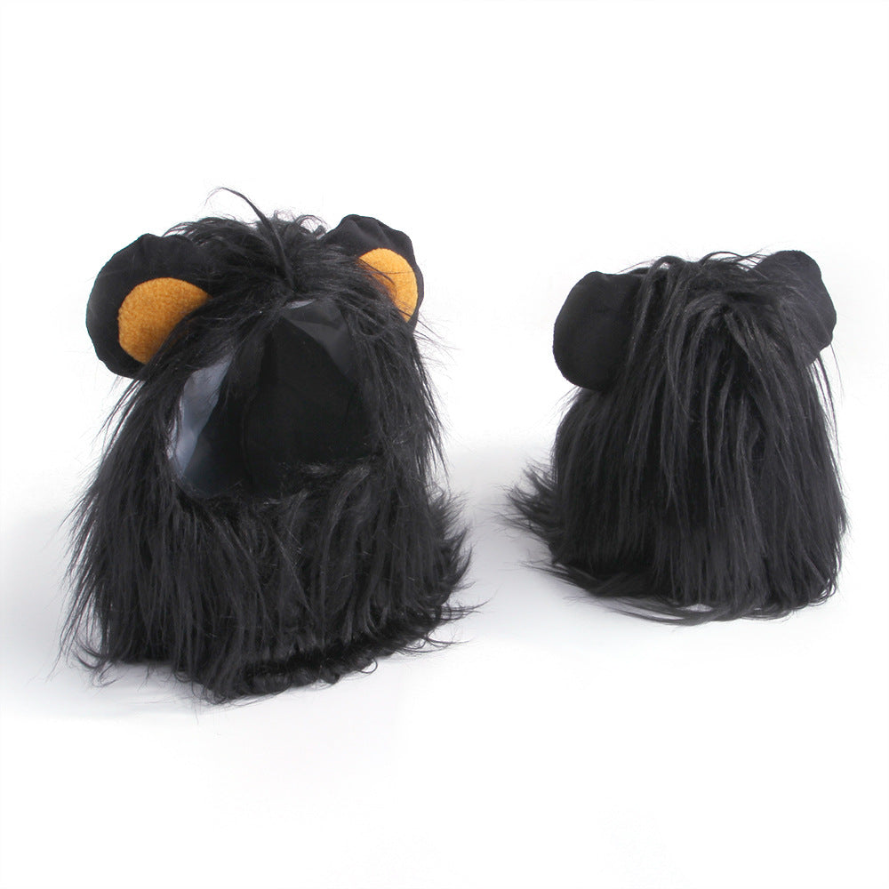KFX-6338237 Cat Lion Head Hat Costume for Pets - Fun Dress-Up Accessory for Cats and Dogs