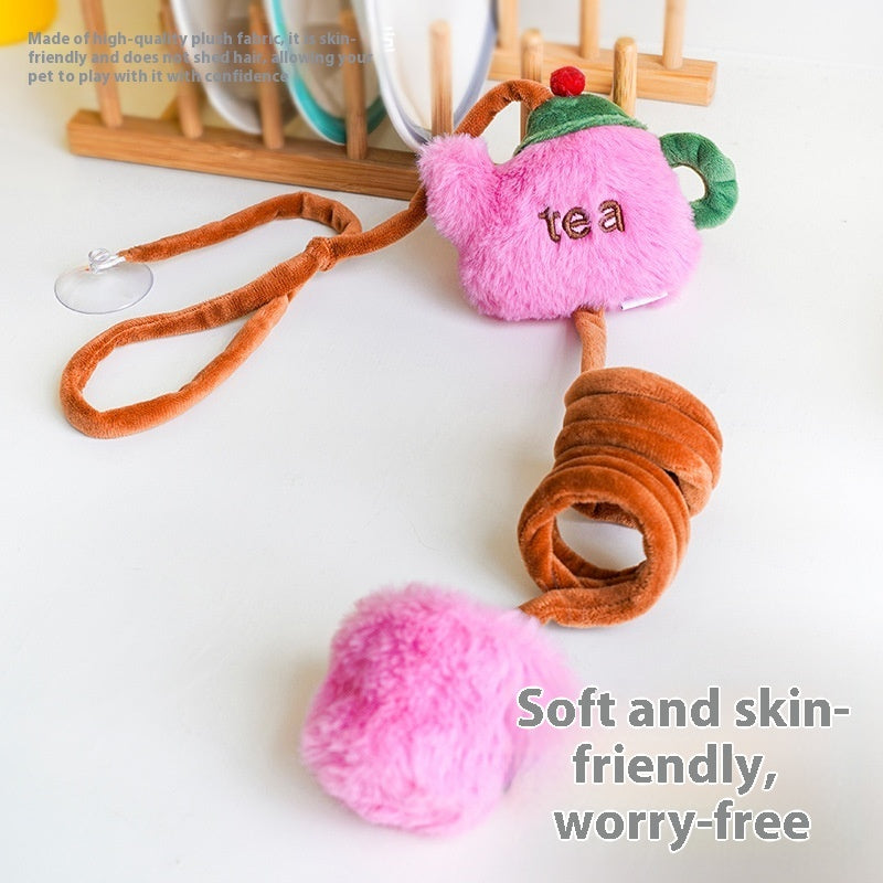 KFX-6340413 Retro Cat Elastic String Toy - Interactive Teaser for Stress Relief and Playtime