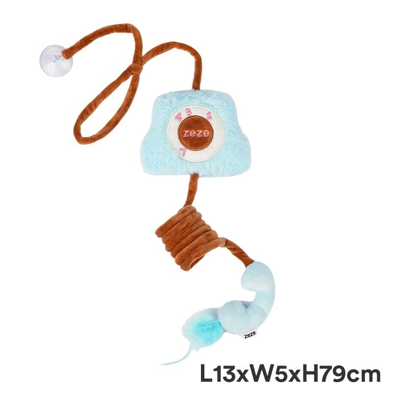 KFX-6340413 Retro Cat Elastic String Toy - Interactive Teaser for Stress Relief and Playtime