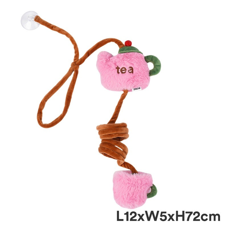 KFX-6340413 Retro Cat Elastic String Toy - Interactive Teaser for Stress Relief and Playtime