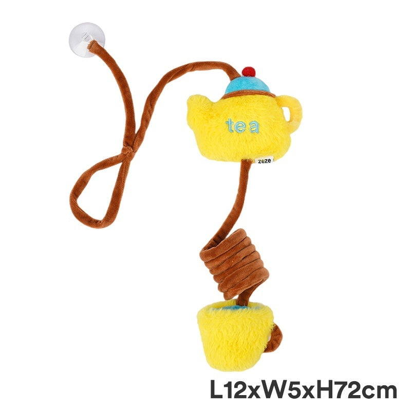 KFX-6340413 Retro Cat Elastic String Toy - Interactive Teaser for Stress Relief and Playtime