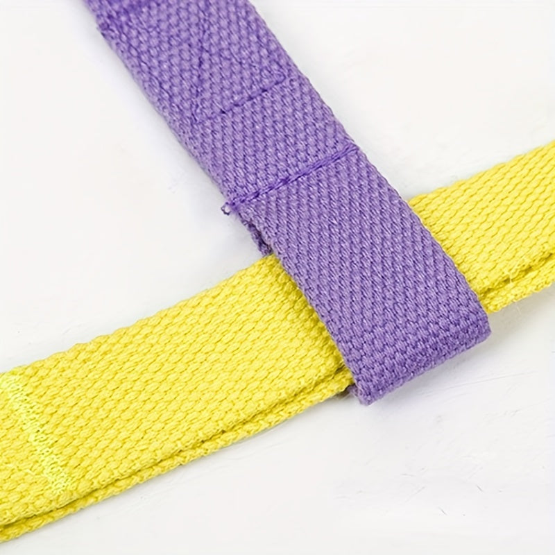 KFX-6342205 Rainbow Colorblock Anti-Escape Pet Harness and Leash Set for Dogs