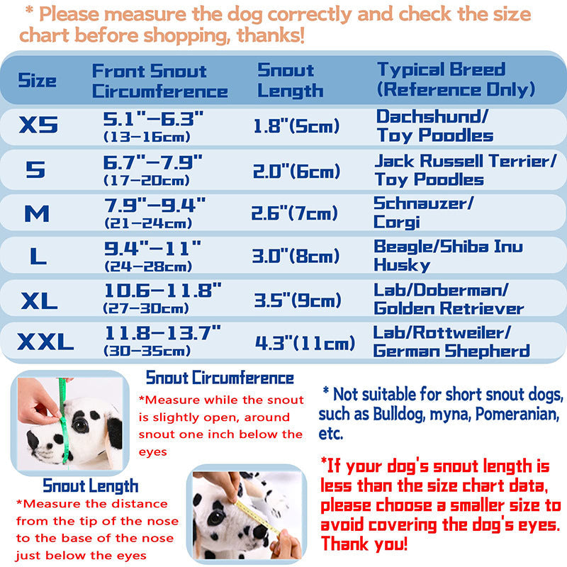 KFX-6343997 Breathable Soft Basket Muzzle for Medium to Large Dogs with Adjustable Strap and Air Mesh Design